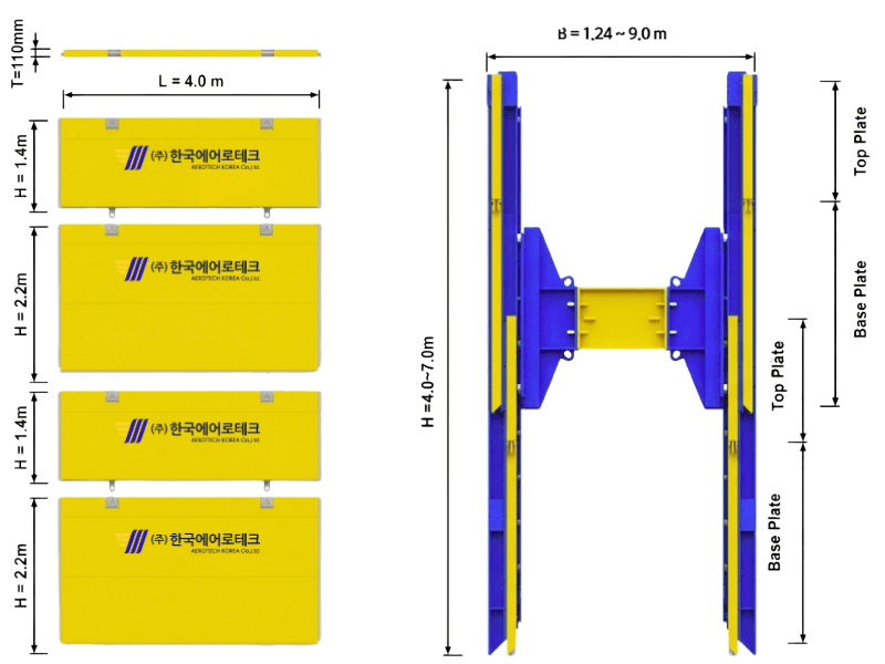 DOUBLE SLIDE RAIL 단면도